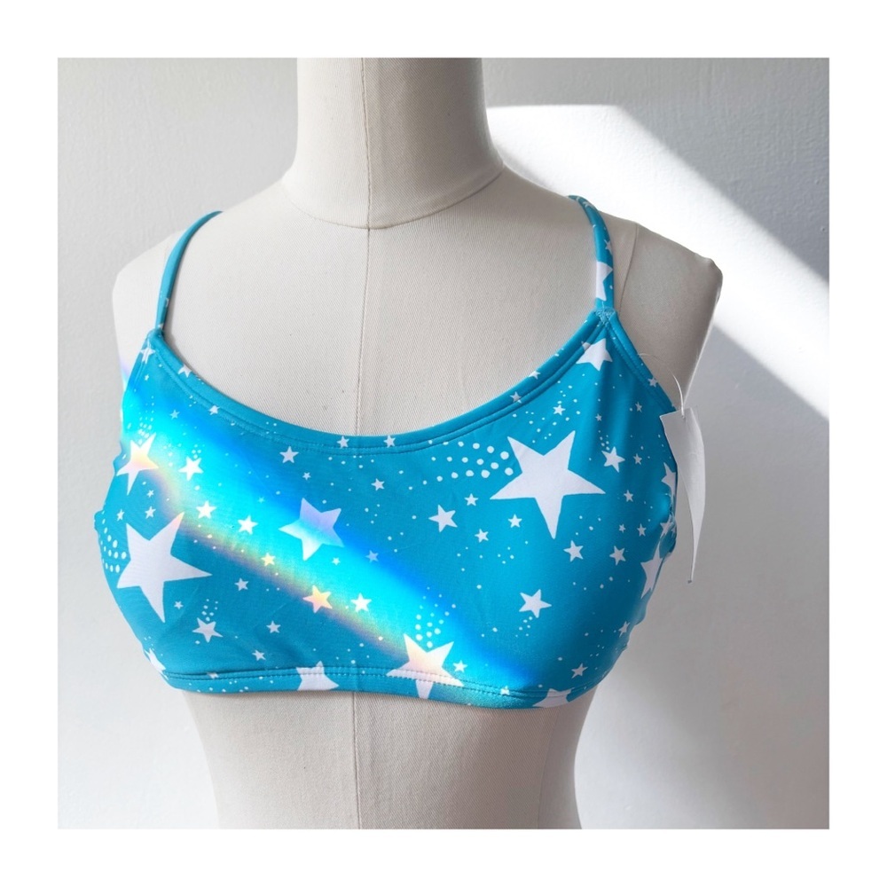 Cupshe Women’s‎ Blue Star Print Bikini Top